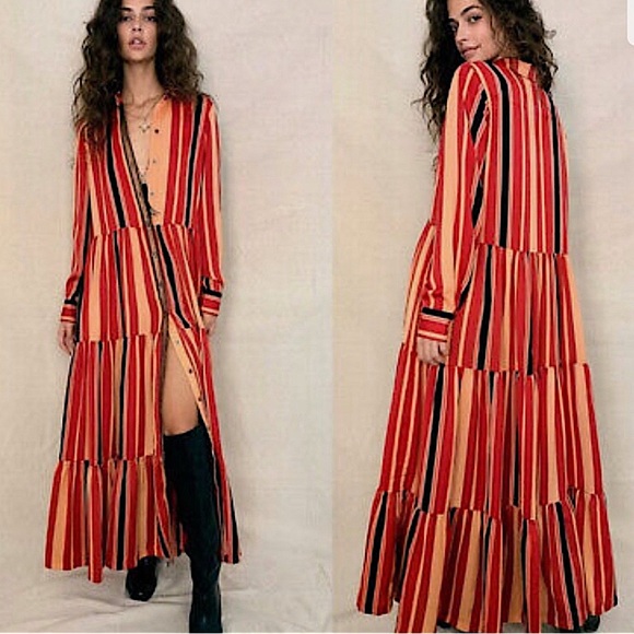 Free People Dresses & Skirts - NWOT Free People Medina Striped Maxi Dress